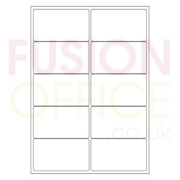 A4 White Labels 10 per Page Rounded Corners 10UP - 100 Sheets - Fusion Office UK