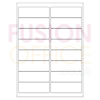 A4 White Labels 16 per Page Rounded Corners 16UP - 100 Sheets - Fusion Office UK