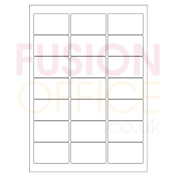 A4 White Labels 21 per Page Rounded Corners 21UP - 100 Sheets - Fusion Office UK