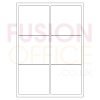 A4 White Labels 6 per Page Rounded Corners 6UP - 100 Sheets - Fusion Office UK