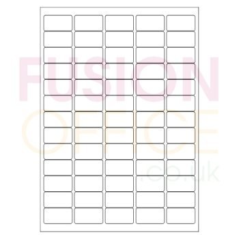 A4 White Labels 65 per Page Rounded Corners 65UP - 100 Sheets - Fusion Office UK