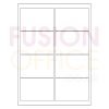 A4 White Labels 8 per Page Rounded Corners 8UP - 100 Sheets - Fusion Office UK