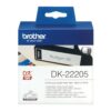 Brother DK-22205 Black on White Paper Label Roll 62mmx30.48m DK22205 - Fusion Office UK