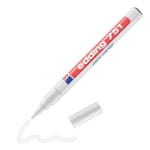 Edding 751 Gloss Paint Markers White 4-751049 - Pack 10 - Fusion Office UK