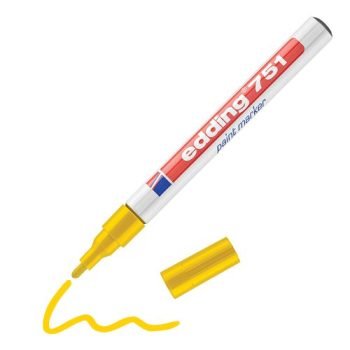Edding 751 Gloss Paint Markers Yellow 4-751005 - Pack 10 - Fusion Office UK
