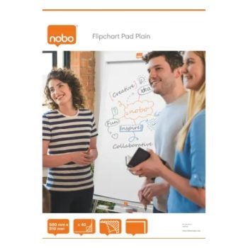 Nobo Flipchart Pads Plain 40 Sheets 580x810mm 34631165 - Pack 5 - Fusion Office UK