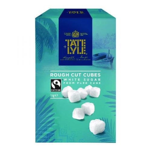 Tate & Lyle White Rough Cut Sugar Cubes 1kg - Fusion Office UK