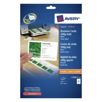 Avery C32011-25 Business Cards 200gsm 10 per Sheet - 25 Sheets