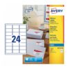 Avery J8159-100 Inkjet Address A4 Labels 24 Per Page 63.5x33.9 White - 100 Sheets