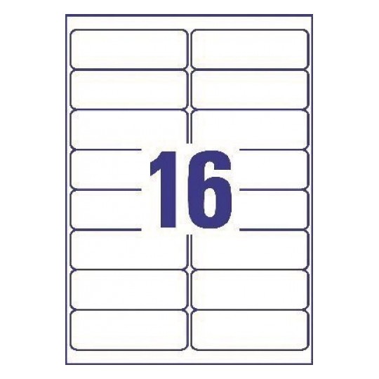 Avery J8162-100 Inkjet Address A4 Labels 16 Per Page 99.1x33.9 White - 100 Sheets Avery J8162-100 Inkjet Address A4 Labels 16 Per Page 99.1x33.9 White - 100 Sheets