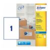 Avery J8167-100 Inkjet Parcel A4 Labels 1 per Page 199.6x289.1 White - 100 Sheets