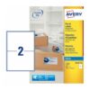 Avery J8168-100 Inkjet Parcel A4 Labels 2 per Page 199.6x143.5 White - 100 Sheets