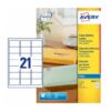 Avery J8560-25 Inkjet Address A4 Labels 21 per Page 63.5x38.1 Clear - 25 Sheets