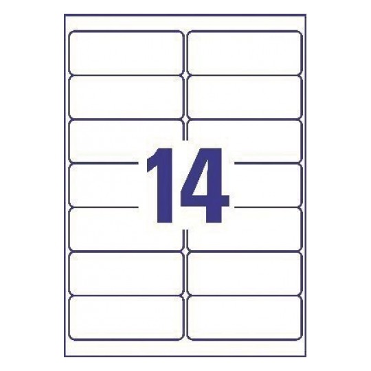 Avery J8563-25 Inkjet Address A4 Labels 14 per Page 99.1x38.1 Clear - 25 Sheets Avery J8563-25 Inkjet Address A4 Labels 14 per Page 99.1x38.1 Clear - 25 Sheets