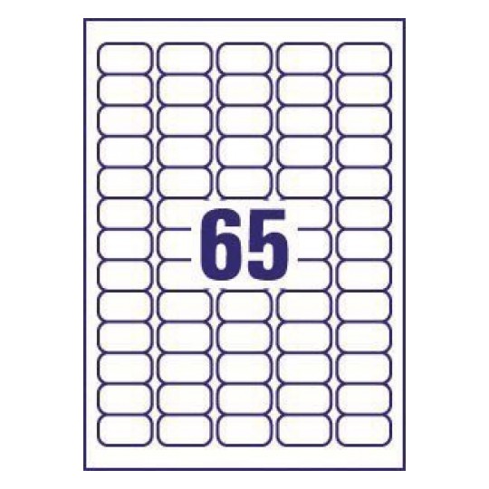 Avery J8651-100 Inkjet Mini A4 Labels 65 per Page 38.1x21.2 White - 100 Sheets Avery J8651-100 Inkjet Mini A4 Labels 65 per Page 38.1x21.2 White - 100 Sheets