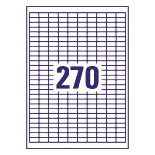 Avery J8659-25 Inkjet Mini A4 Labels 270 per Page 17.8x10 White - 25 Sheets Avery J8659-25 Inkjet Mini A4 Labels 270 per Page 17.8x10 White - 25 Sheets