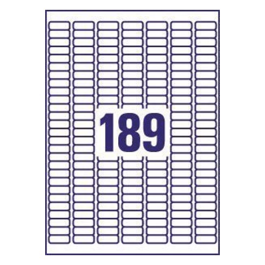 Avery L6008-20 Laser Heavy Duty A4 Labels 189 per Page 25.4x10 Silver - 20 Sheets Avery L6008-20 Laser Heavy Duty A4 Labels 189 per Page 25.4x10 Silver - 20 Sheets