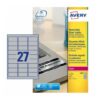 Avery L6011-20 Laser Heavy Duty A4 Labels 27 per Page 63.5x29.6 Silver - 20 Sheets
