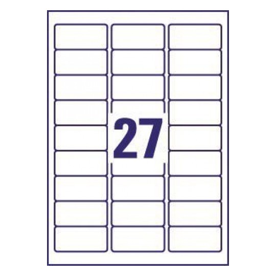 Avery L6011-20 Laser Heavy Duty A4 Labels 27 per Page 63.5x29.6 Silver - 20 Sheets Avery L6011-20 Laser Heavy Duty A4 Labels 27 per Page 63.5x29.6 Silver - 20 Sheets