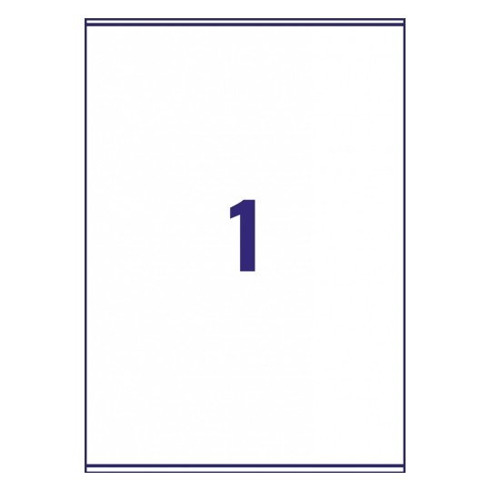Avery L7167-500 Laser Parcel A4 Labels 1 per Page 199.6x289.1 White - 500 Sheets Avery L7167-500 Laser Parcel A4 Labels 1 per Page 199.6x289.1 White - 500 Sheets