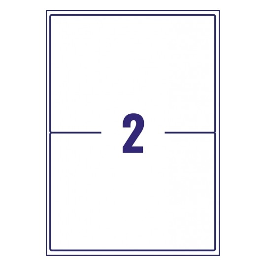 Avery L7168-250 Laser Parcel A4 Labels 2 per Page 199.6x143.5 White - 250 Sheets Avery L7168-250 Laser Parcel A4 Labels 2 per Page 199.6x143.5 White - 250 Sheets