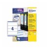 Avery L7171-100 Laser Lever Arch A4 Labels 4 per Page 200x60 White - 100 Sheets