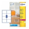 Avery L7565-25 Laser Address A4 Labels 8 per Page 99.1x67.7 Clear - 25 Sheets