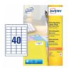 Avery L7654-25 Laser Address A4 Labels 40 Per Page 45.7x25.4 White - 25 Sheets