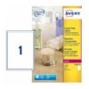 Avery L7784-25 Laser Crystal Clear A4 Labels 1 per Page 210x297 - 25 Sheets