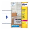 Avery L7993-25 Laser Weatherproof Labels 8 per Page 99.1x67.7 White - 25 Sheets