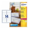 Avery LR7163-100 Laser Recycled A4 Labels 14 per Page 99.1x38.1 White - 100 Sheets