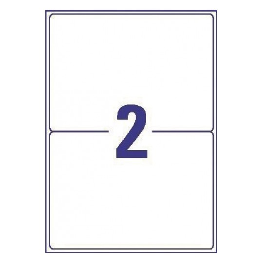 Avery LR7168-100 Laser Recycled A4 Labels 2 per Page 199.6x143.5 White - 100 Sheets Avery LR7168-100 Laser Recycled A4 Labels 2 per Page 199.6x143.5 White - 100 Sheets