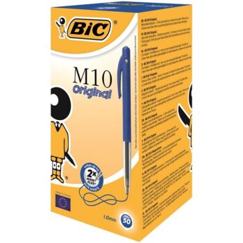 BIC M10 Original Blue Ball Pen Retractable 1199190121 - Pack 50