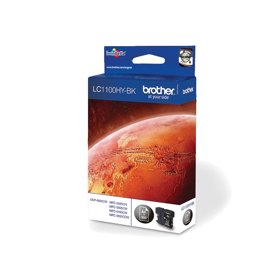 Brother LC-1100HYBK Black Inkjet Cartridge LC1100HYBK