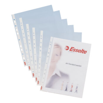Esselte Quality Punched Pockets A4 Clear Top Opening 23752 - Pack 100