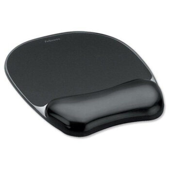 Fellowes Crystal Gel Mousepad Wrist Support Black 9112101