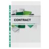 Rexel CopyKing Punched Pockets Green-Spine A4 Clear 12265 - Pack 100