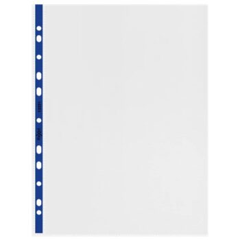 Rexel Quality Punched Pockets Blue Spine A4 Clear 12233 - Pack 25