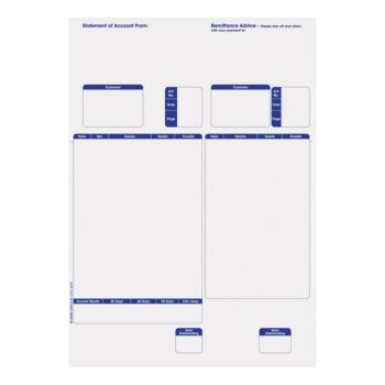 Sage Compatible Statement Remittance A4 Forms SE85S (Pack 500)