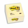 3M 636B Post-It Pastel Yellow Note Cube 450s 76x76mm