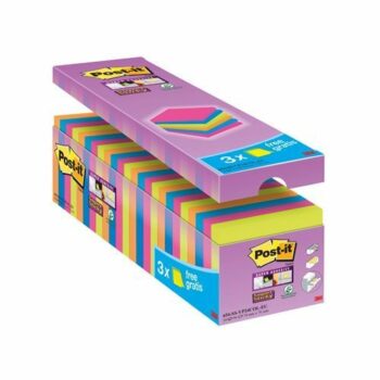 3M 654-SS-VP24COL-EU Post-it Super Sticky Notes Value Pack 76x76 - 24