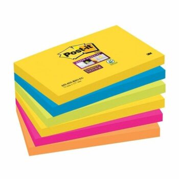 3M 655-6SS-RIO Post-It Super Sticky Rio Colour Notes 76x127 - Pack 6