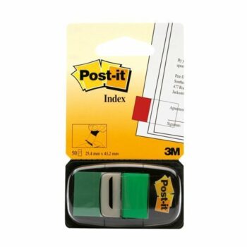 3M 680-3 Post-It Index Medium Flags Green 50 Flags - Pack 12
