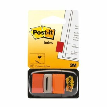 3M 680-4 Post-It Index Medium Flags Orange 50 Flags - Pack 12