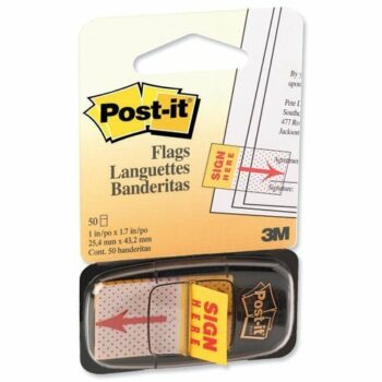 3M 680-9 Post-It Index Sign Here Flags 25mm - Pack 50