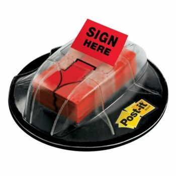 3M 680-SHVR200 Post-It Index Sign Here Red Flags 50mm - 200 Flags