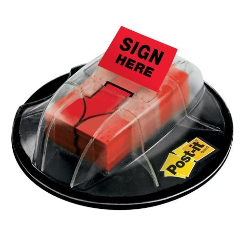 3M 680-SHVR200 Post-It Index Sign Here Red Flags 50mm - 200 Flags