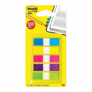 3M 683-5CB Post-It Index Small Flags Portable Assorted - Pack 100