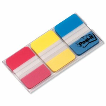 3M 686-RYB Index Strong Filing Tab Assorted Colours - Pack 66