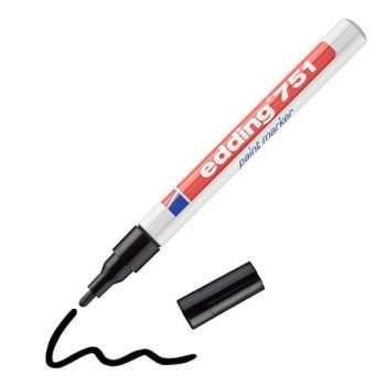 Edding 751 Gloss Paint Markers Black 4-751001 - Pack 10 - Fusion Office UK